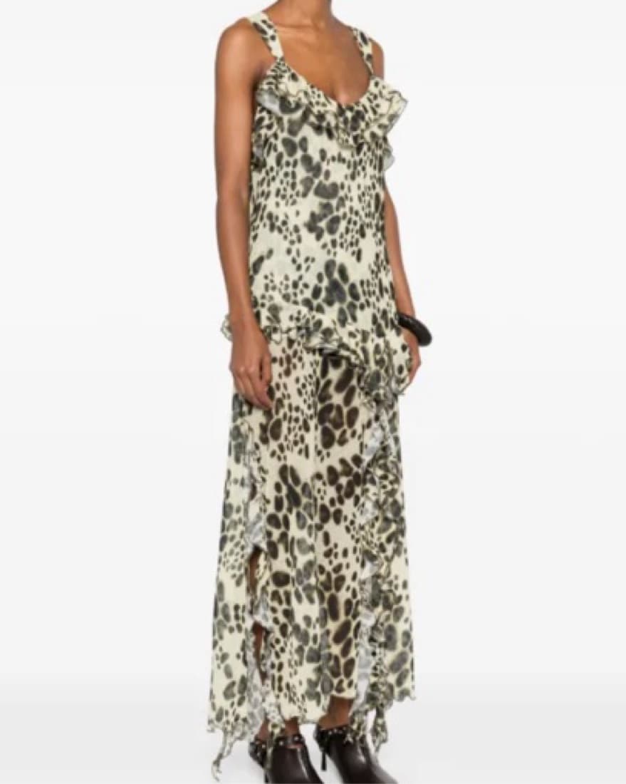 SIEDRES animal-print long dress - Image 1