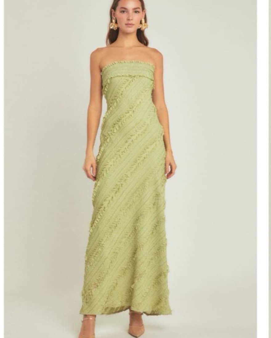 Endless Rose Textured Green Midi Dress  - Image 2