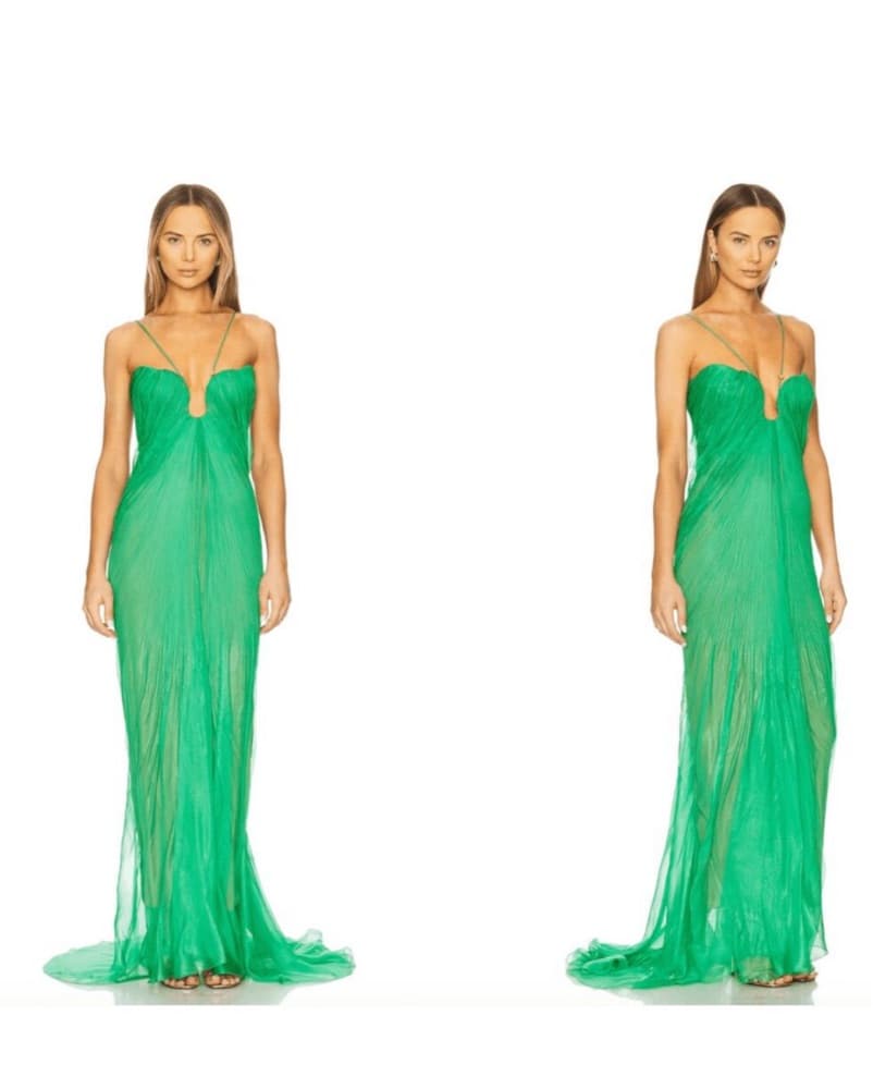 Green Silk Dress Maria L Hohan  - Image 1