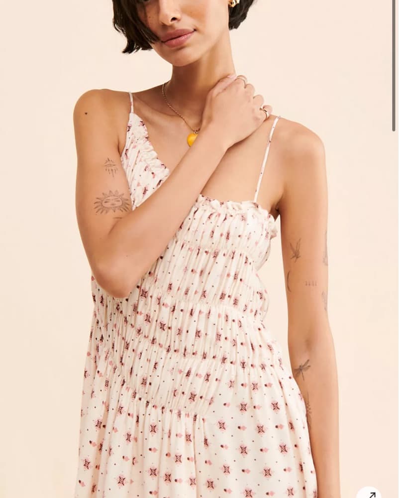 Pleated Floral Midi Dress - Image 2