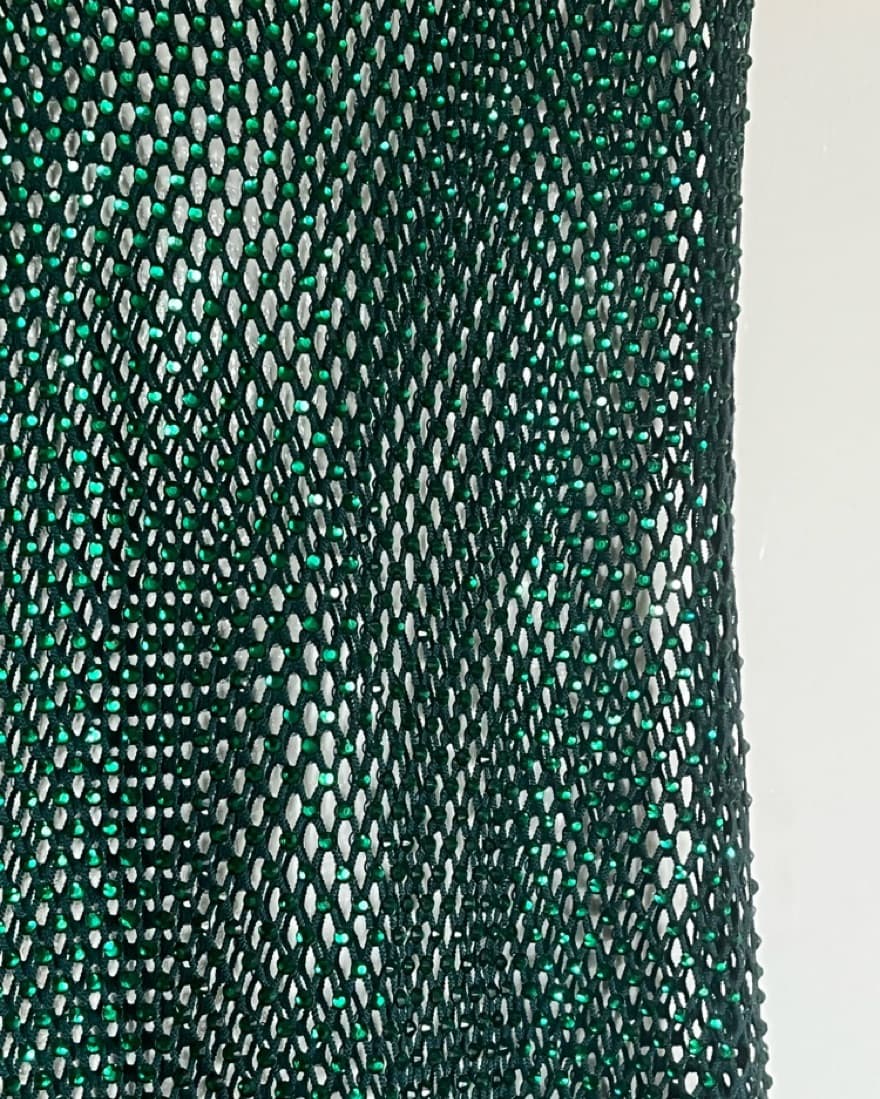 Meshki DELARA Diamante Mesh Maxi Dress - Image 4