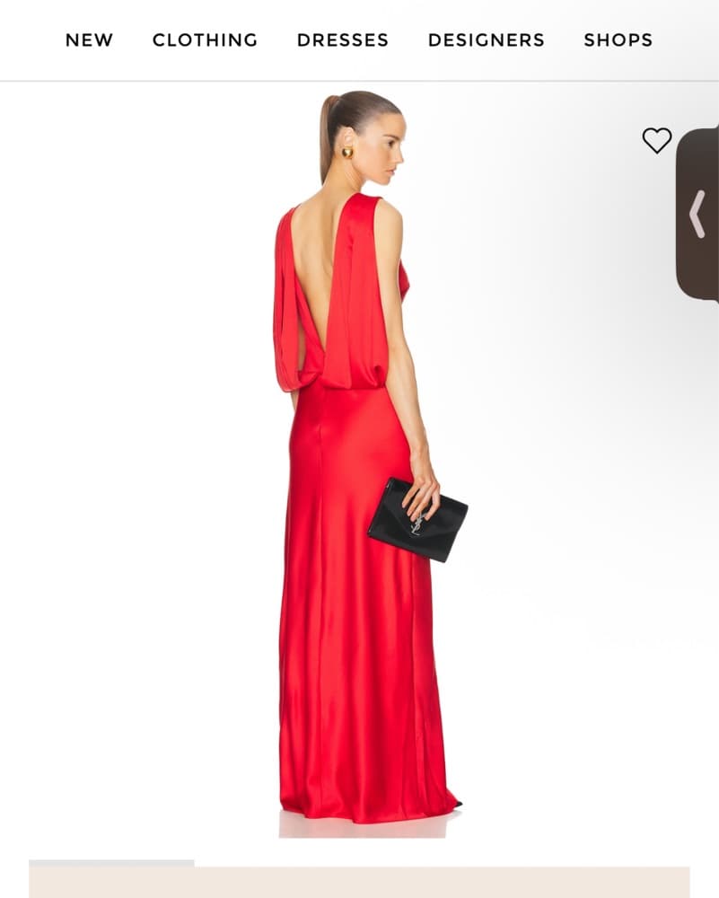 Long Open Back Red dress - Image 1