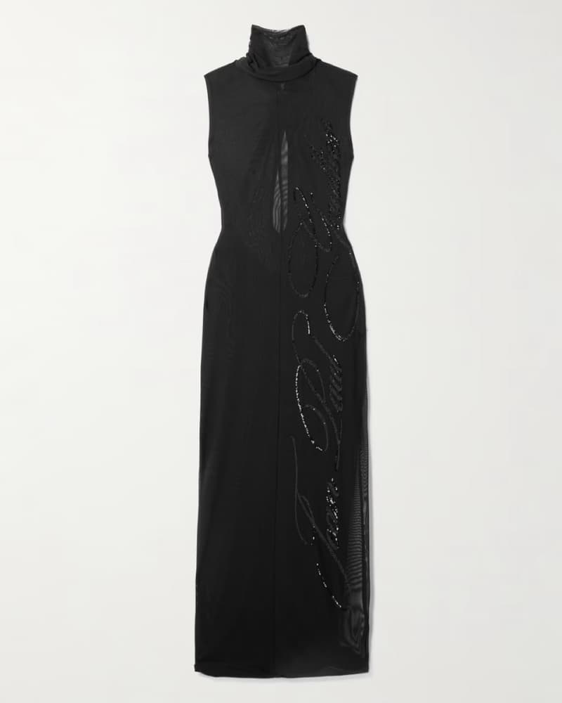JPG black Mesh Dress Sequin - Image 4