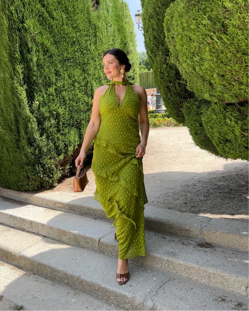 Lady Pipa Florence Olive Oil Green Dress - Image 2