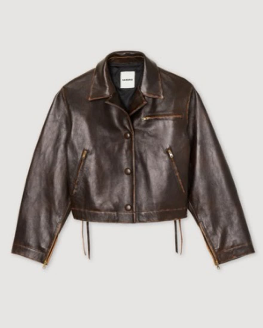 Sandro Jude Lambskin Leather Jacket - Image 2