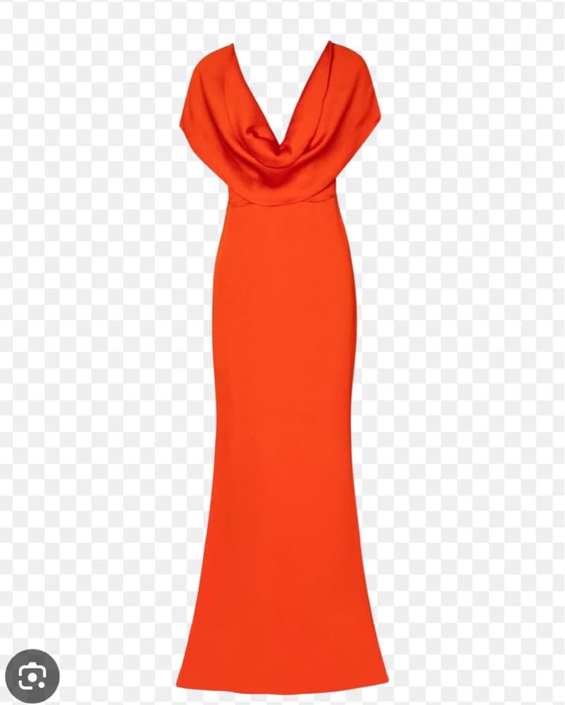 Baobab Orange/Red Scoop Neck Gown - Image 4