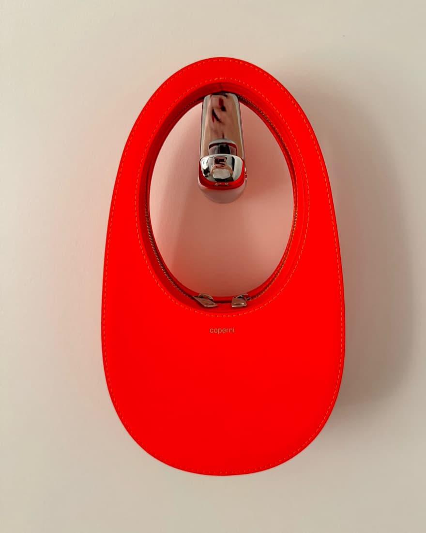 Coperni Mini Swipe Bag in Neon Orange - Image 6