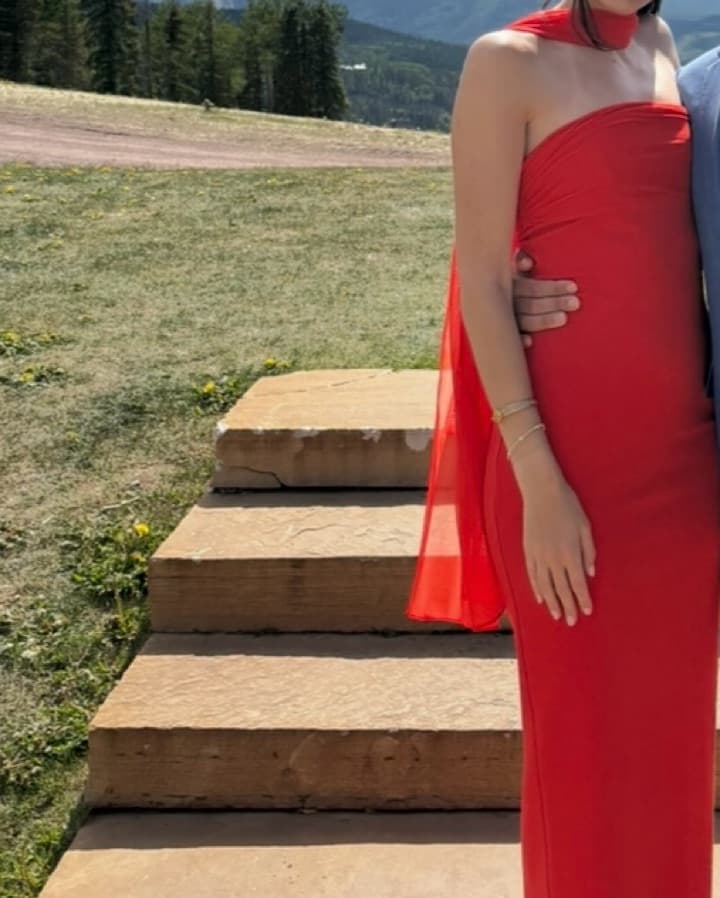 Red Revolve Scarf Dress  - Image 2
