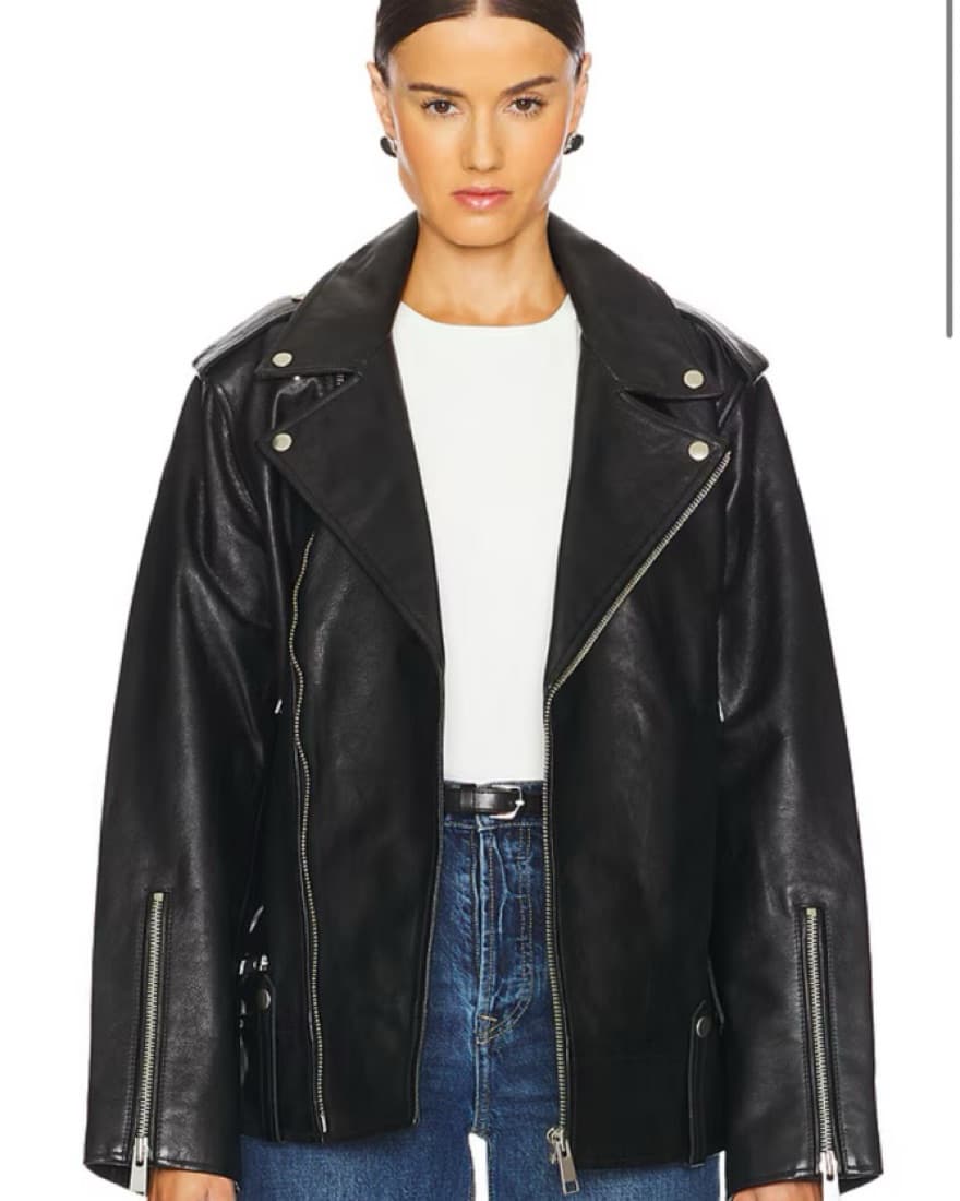 GRLFRND Cat Moto Jacket in Black - Image 1