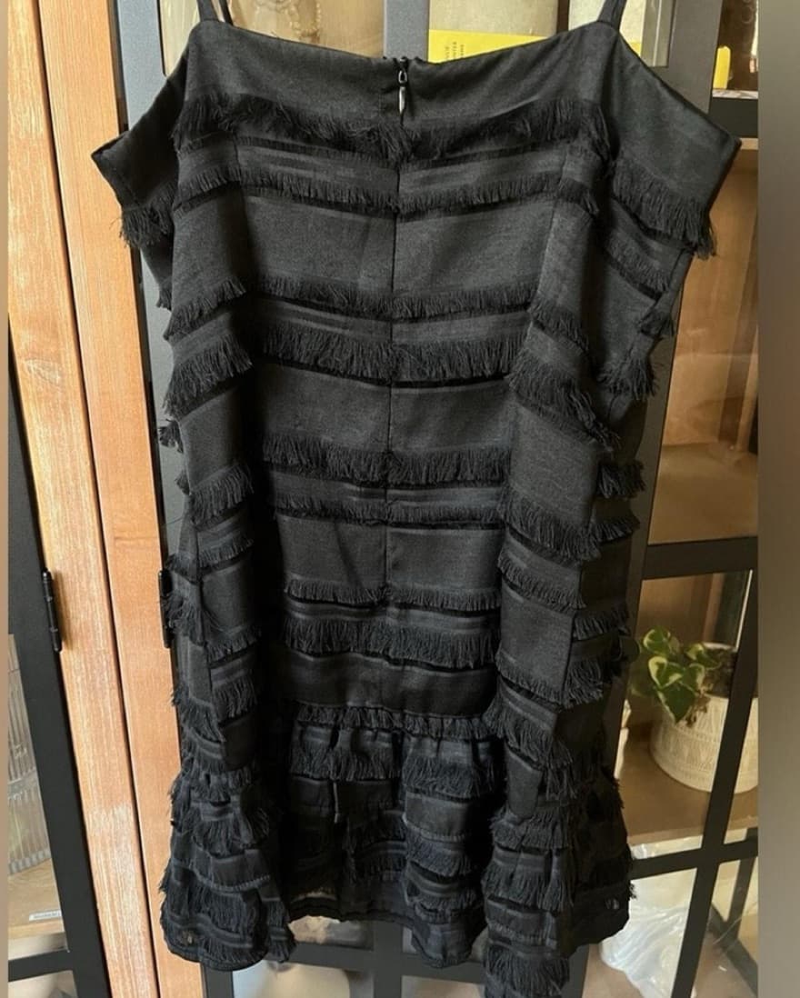 Fringe Layered, black going out Dress - Image 2