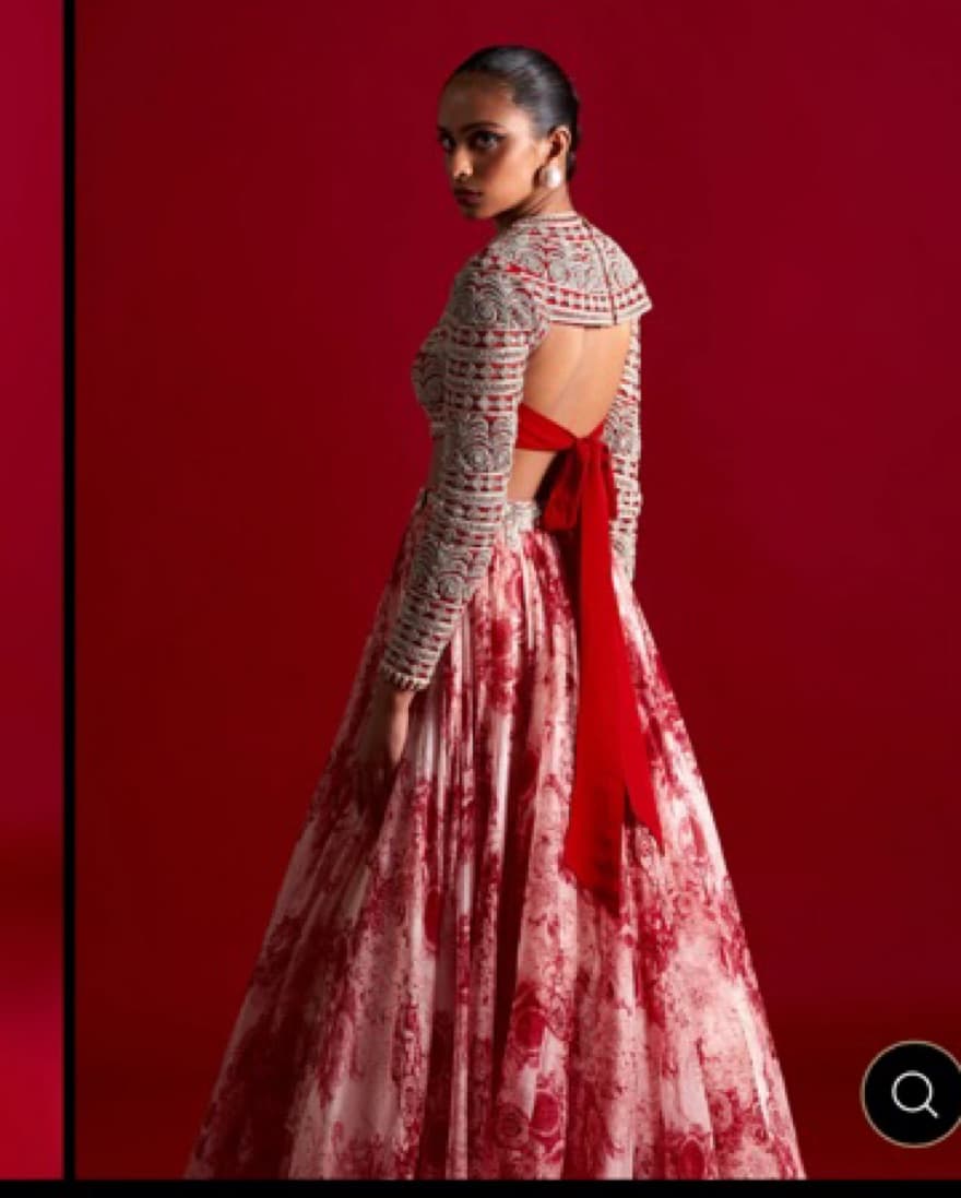 Red Lengha Bhumika Sharma / Kynah - Image 3