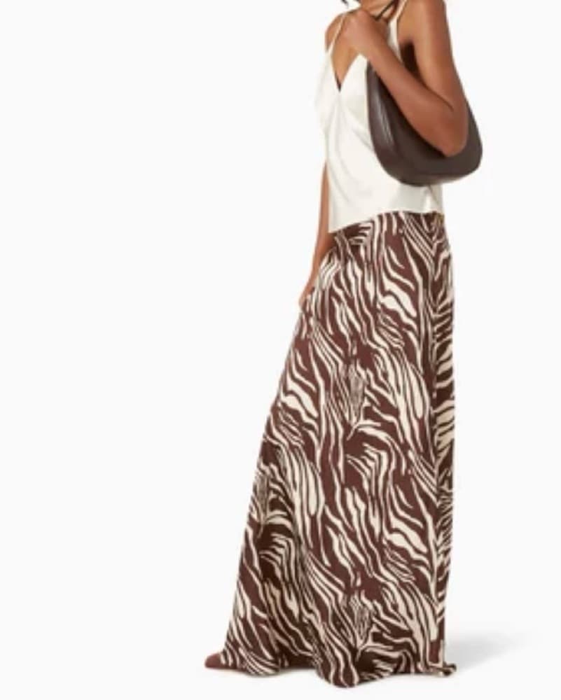 Reformation Maxi Skirt- Satin Zebra - Image 1