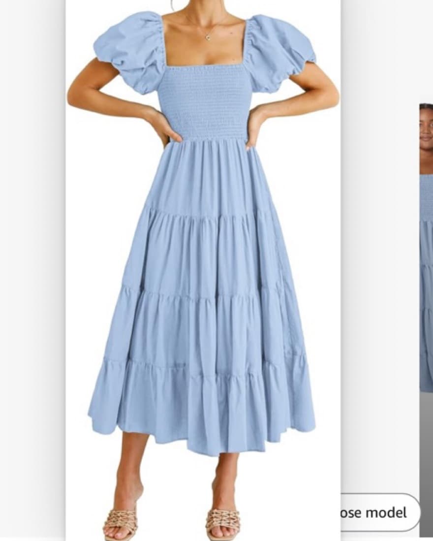 Summer Midi Dress Tiered Ruffles  - Image 1