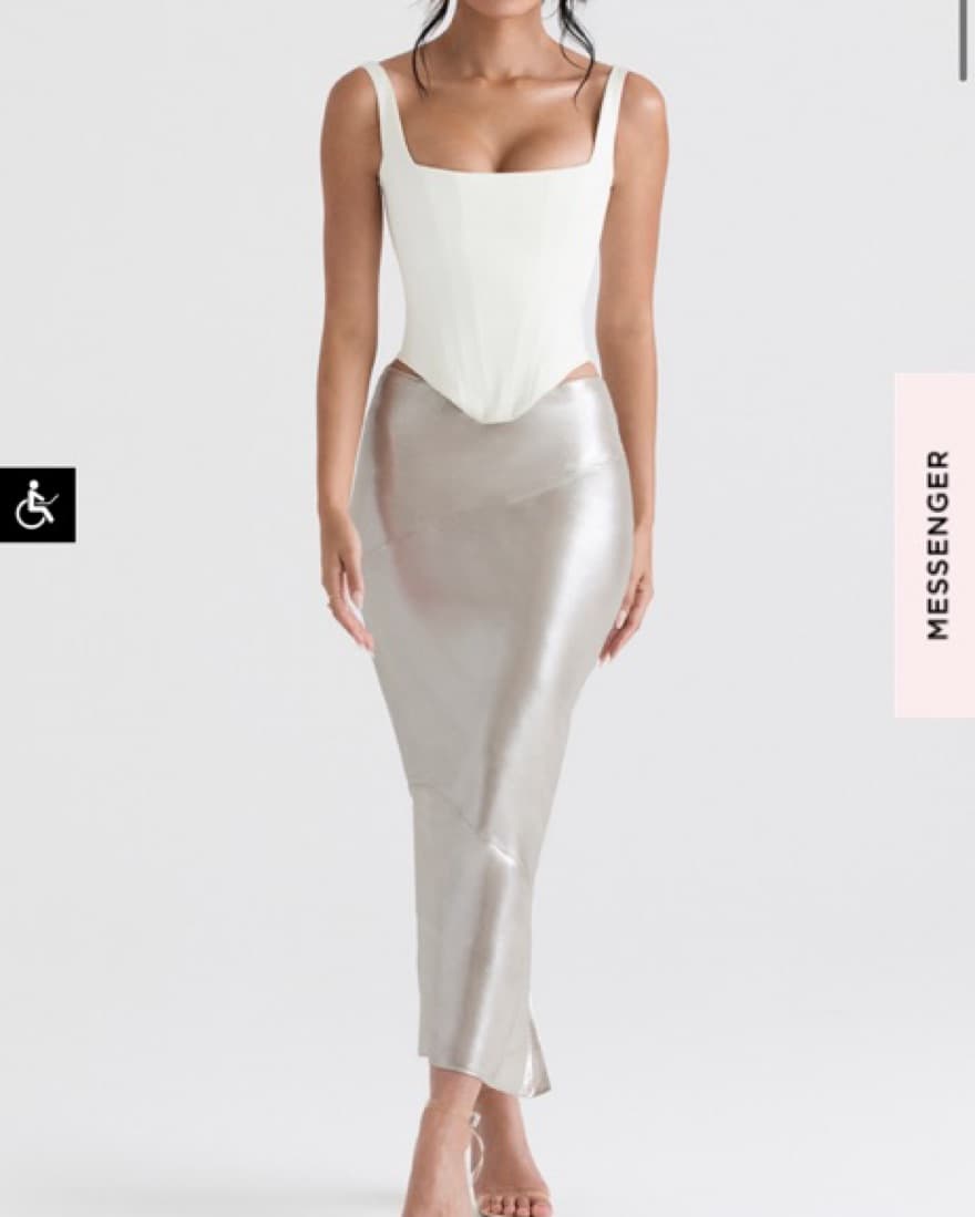 House Of CB Metallic Skirt - Image 1
