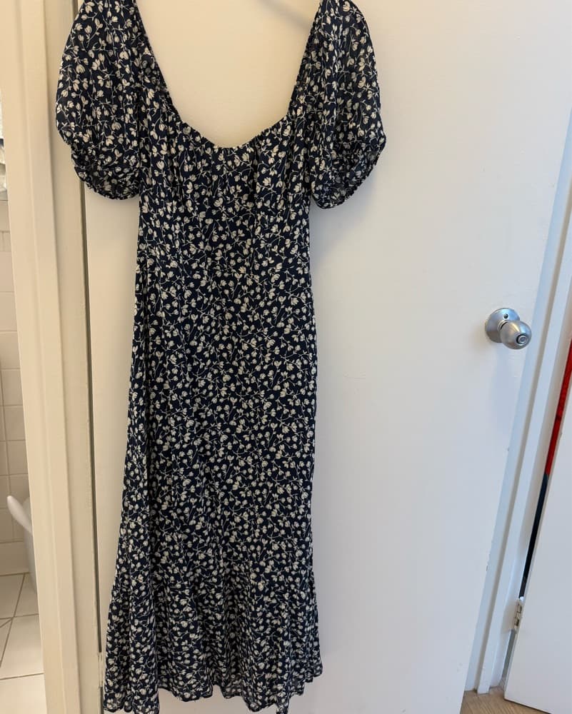Reformatiom Navy Maxi Dress - Image 2