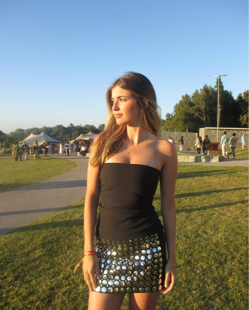 Tig Black/Silver Mini Skirt - Image 1