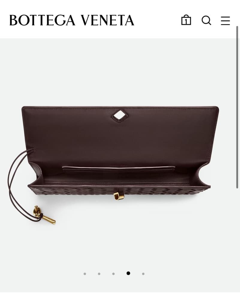 Bottega Andiamo Clutch in Fondant Brown - Image 4