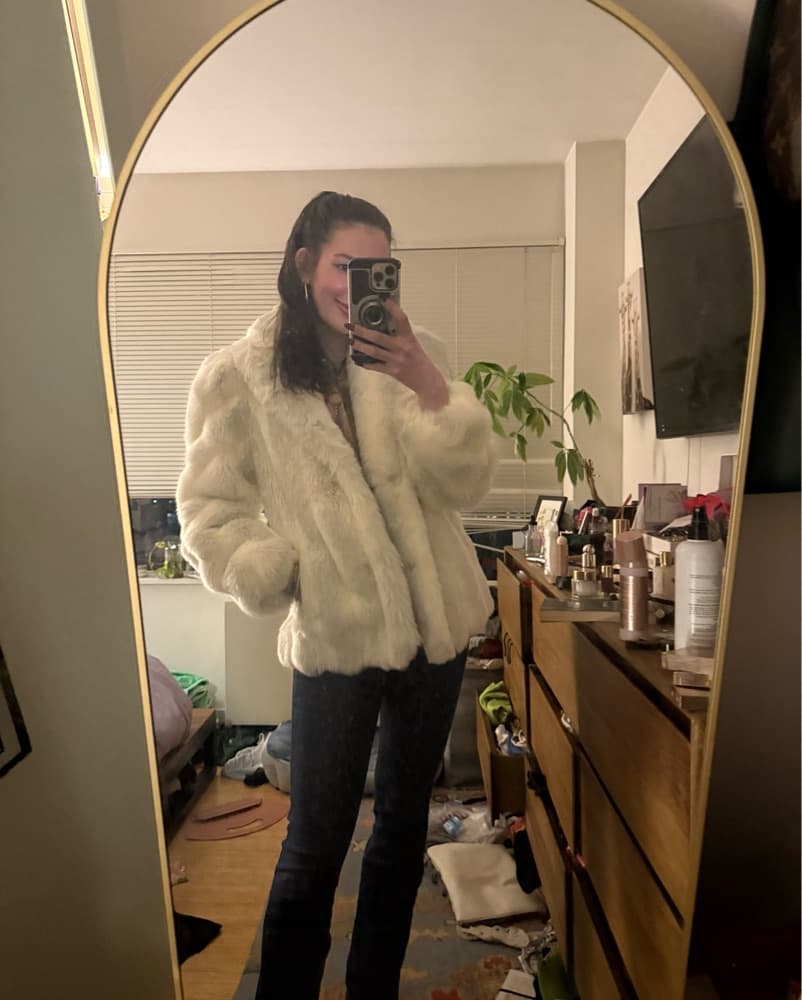 Luxurious Vintage Faux Fur Jacket - Image 1