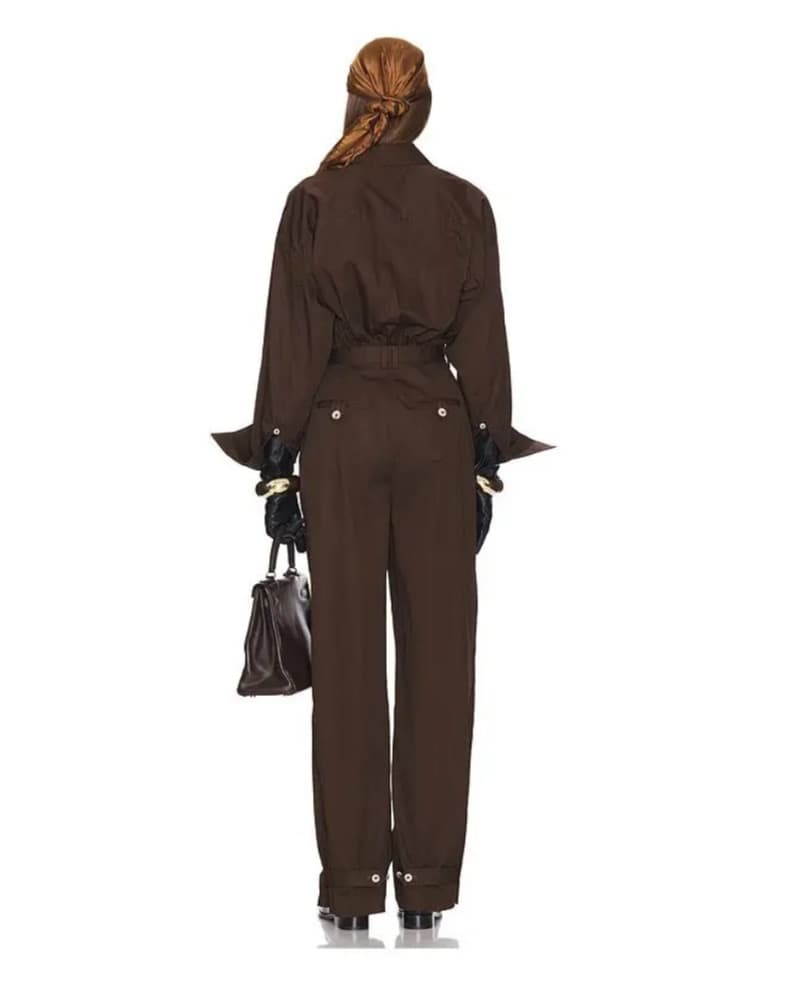 Helsa Chic Chocolate Brown Jumpsuit - Image 4