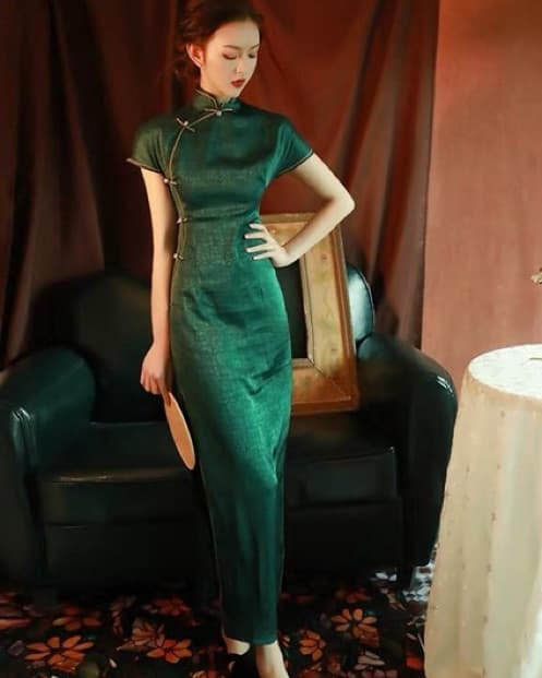 Silk Qipao Old Shanghai / Chinese Dress - Image 1