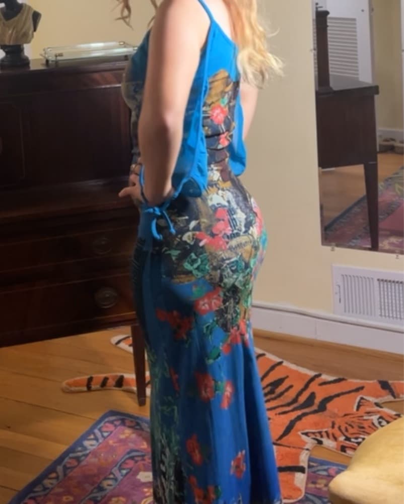 Save The Queen Grecian Print Maxi Dress  - Image 2