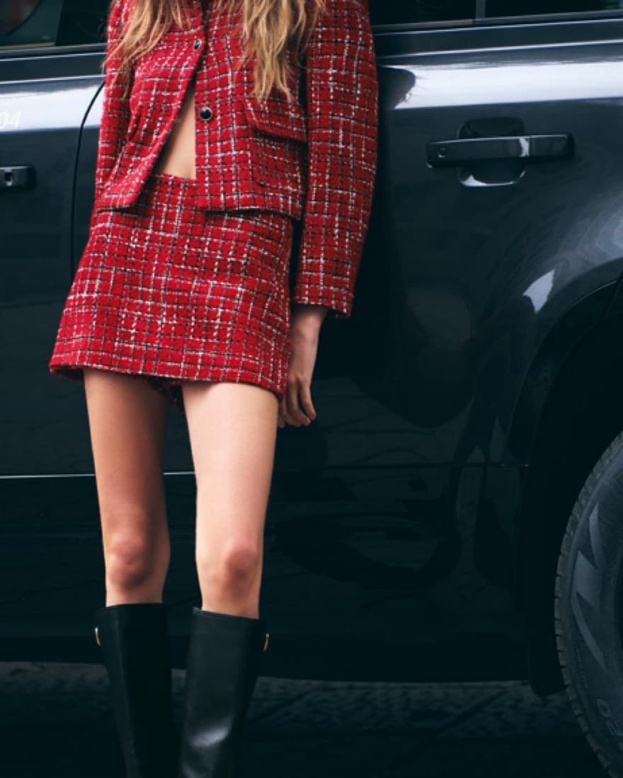 Zara Textured Skort Blazer Set  - Image 3