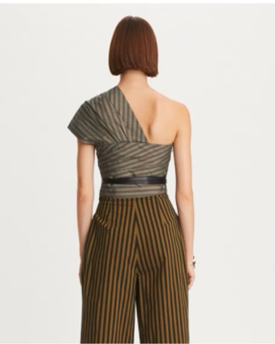 Tory Burch One Shoulder Wrap Top - Image 3