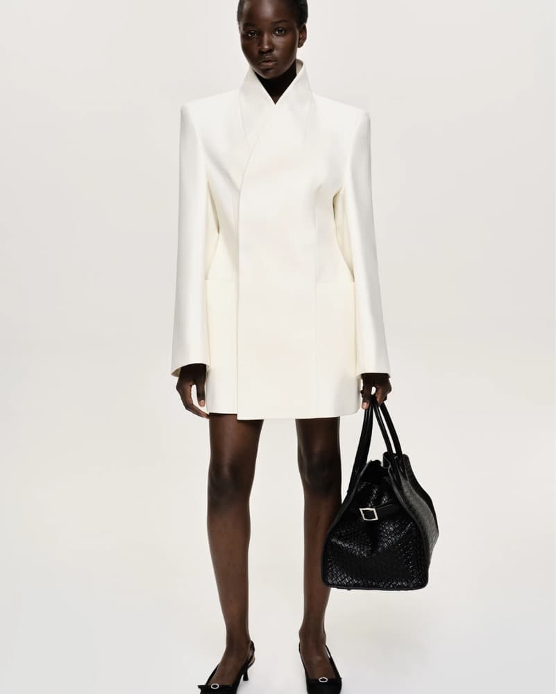 Source unkown CORRIN WRAP BLAZER, CREAM - Image 1