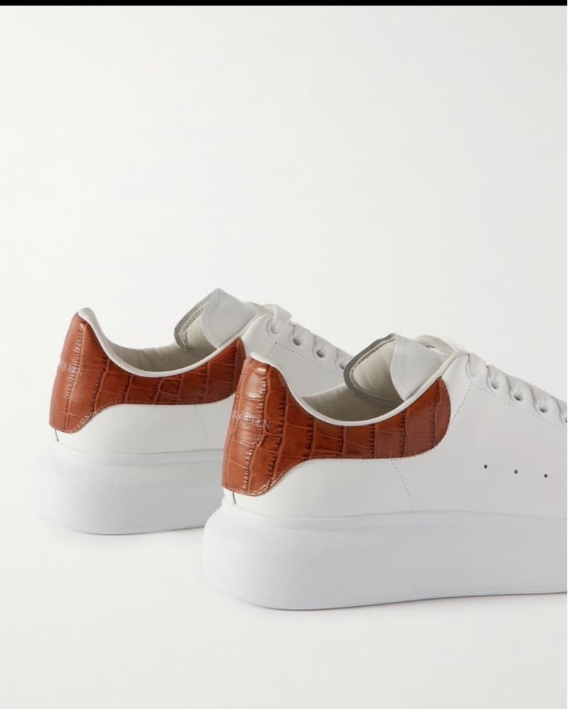 Alexander McQueen Croc-Effect Sneakers - Image 2