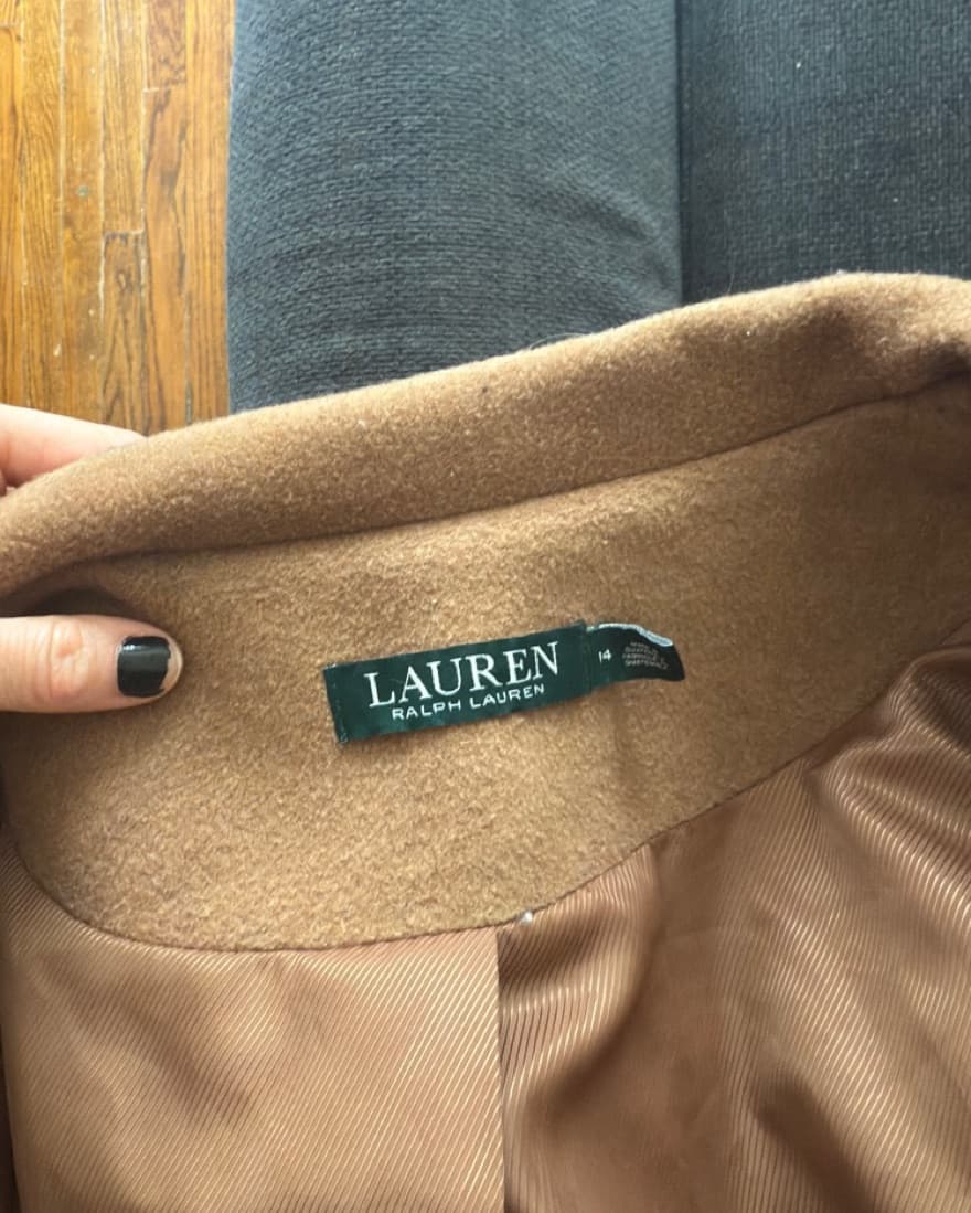 Ralph Lauren Long Camel Coat - Image 2