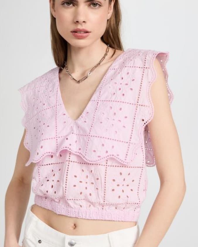 GANNI Broderie Anglaise Top - Image 1