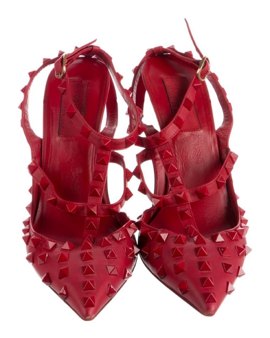  Valentino Rockstar Studded Red Pumps - Image 1