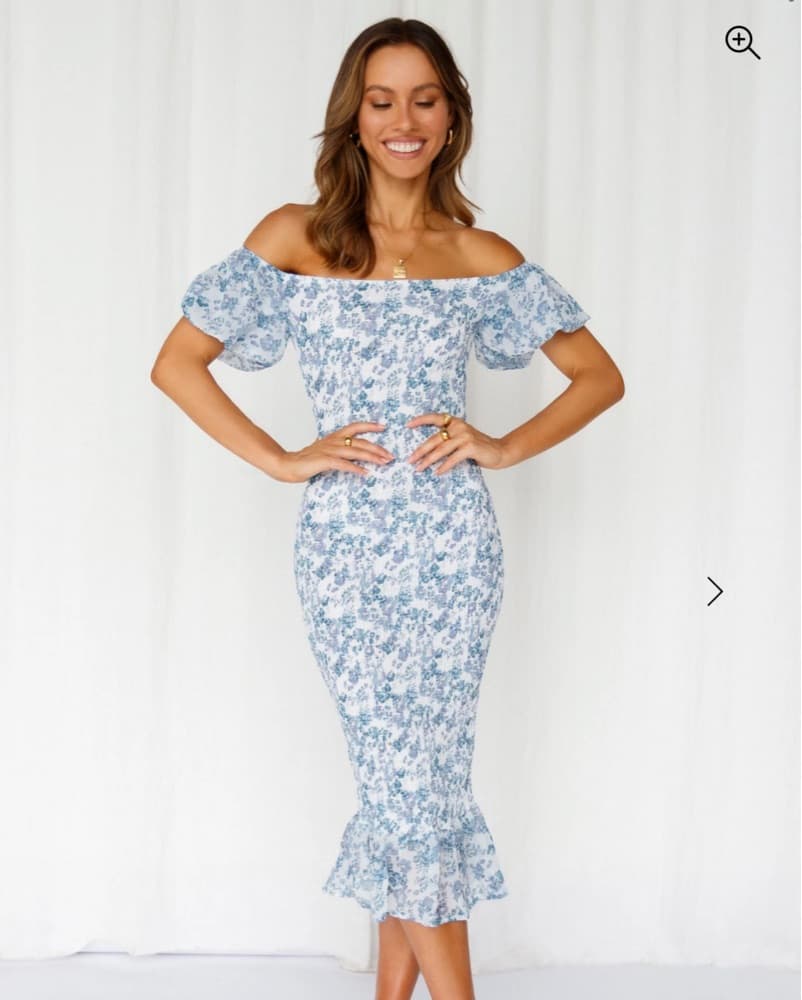 Flirty Floral Midi Dress - Image 1