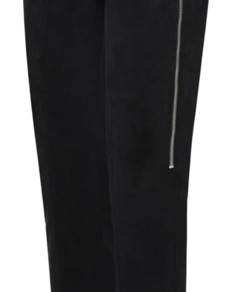 Sleek Black Moto Trousers - Image 3