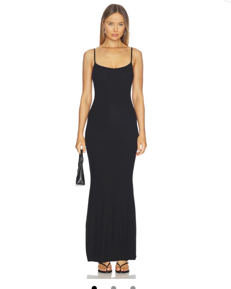 Black Knit Skims Dress - Image 1