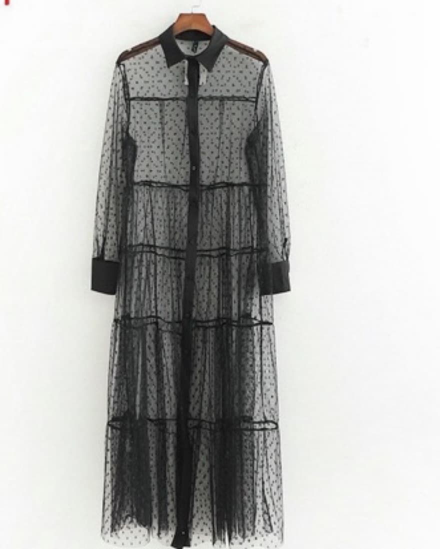 Sheer Mesh Dress - Image 4