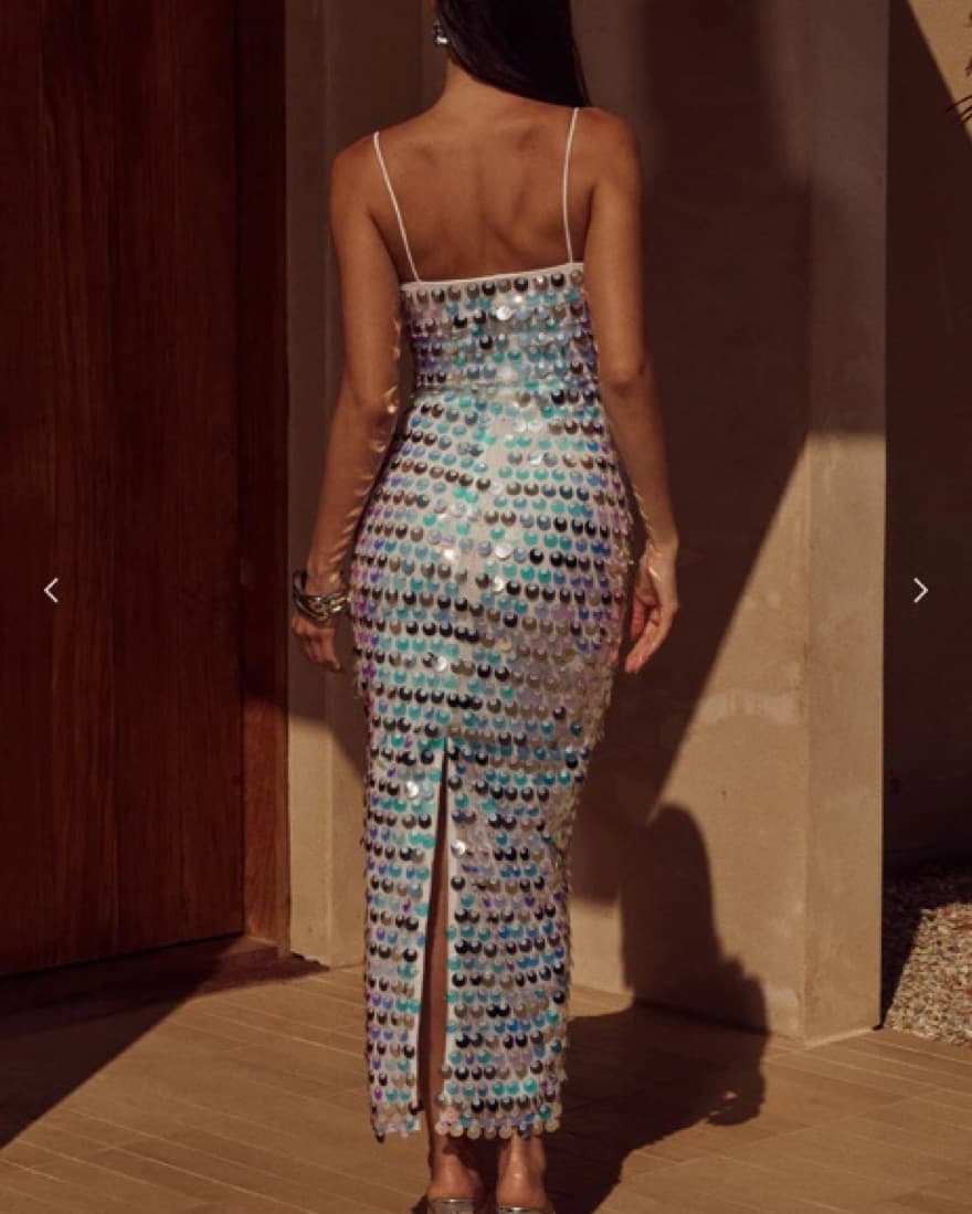 White Lacanza Midi Dress - Image 4
