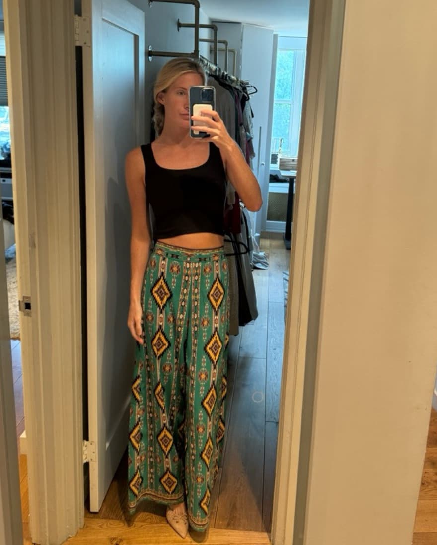 Alice and Olivia Silk Aztec Pant - Image 1