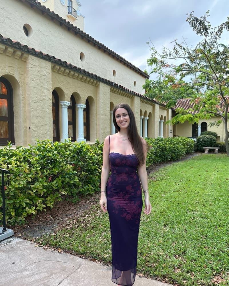 House of CB Aiza grape floral print maxi - Image 3