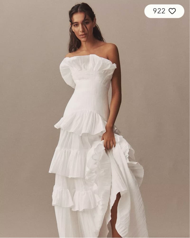 Acler Dickinson Strapless Tiered Gown - Image 3
