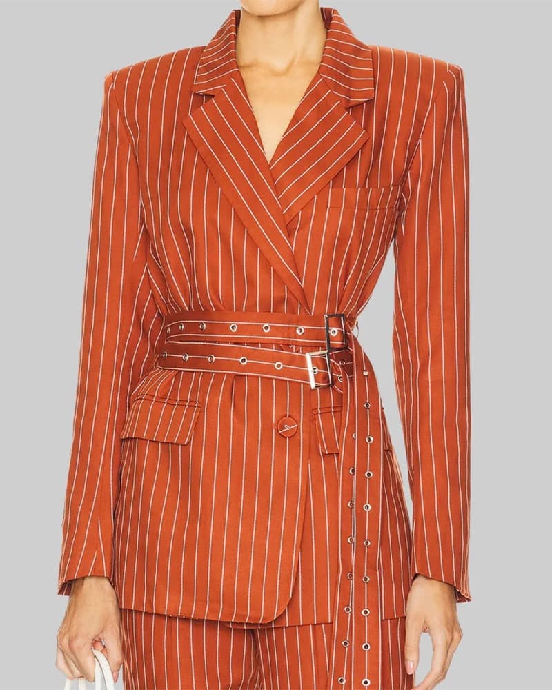 Nonchalant Pinstribed Suit Set - Image 4