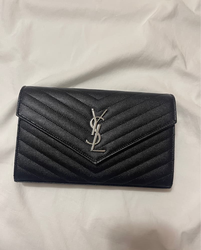 YSL black Bag With Silver Chain  - Image 2