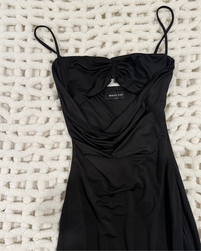 White fox black Maxi Dress - Image 2