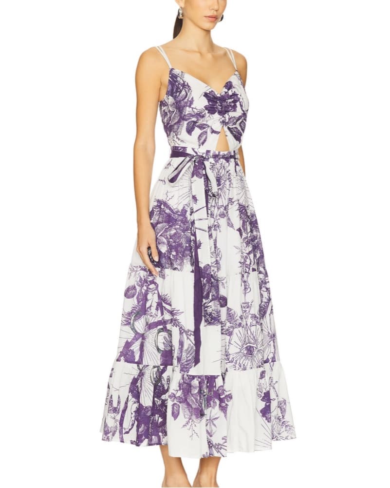 Revolve Purple Print Dress  - Image 2