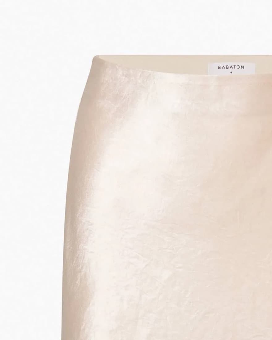 Aritzia Babaton Mini Silk Slip Skirt - Image 5