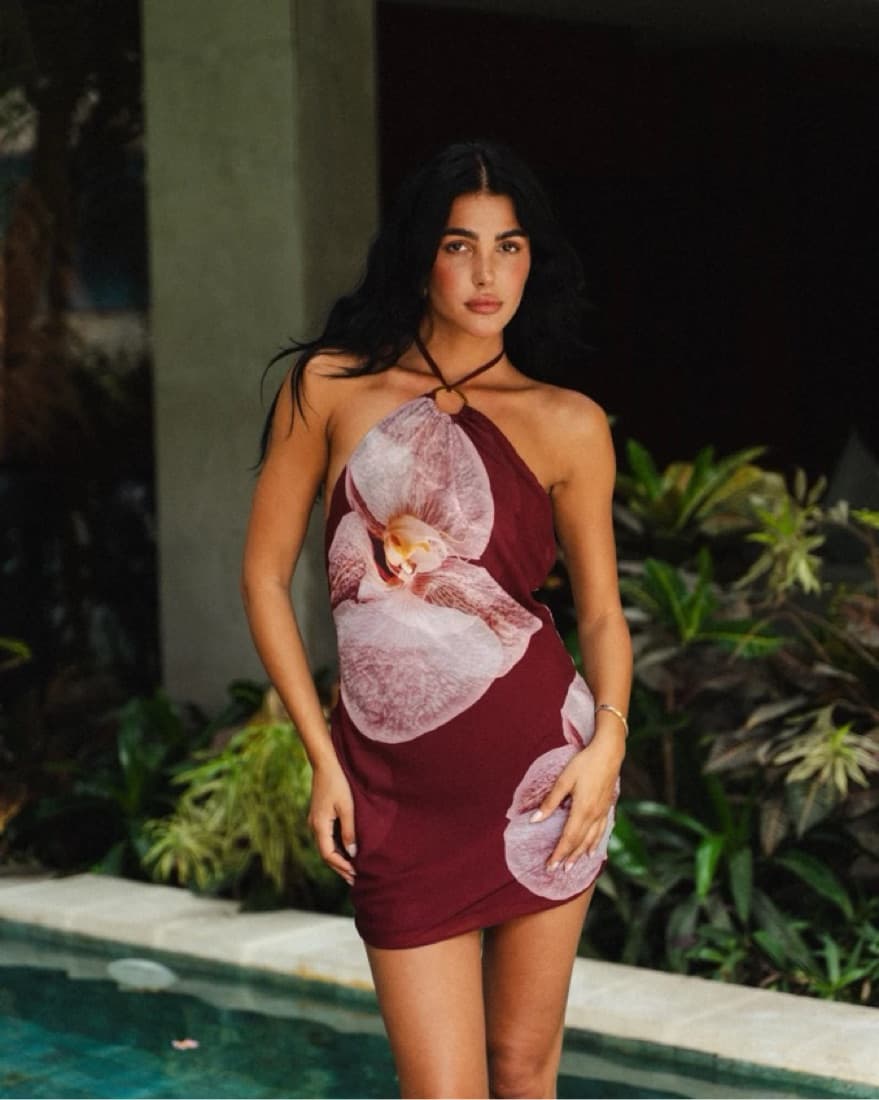 HNTR the Label Lexi Mini Dress Brown - Image 1