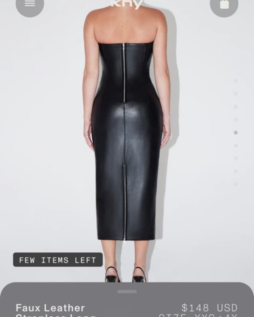 KHY Faux Leather Dress Long  - Image 3