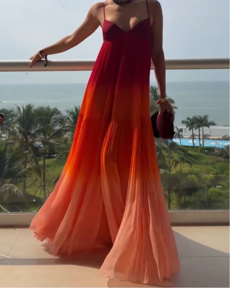 Leslie Amon Carioca Dress In Sunset  - Image 4