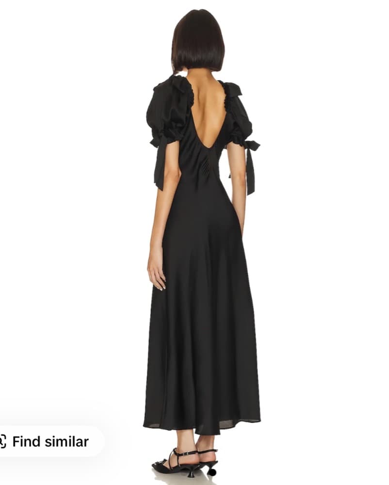 Black Slip Dress By Selkie - Image 2