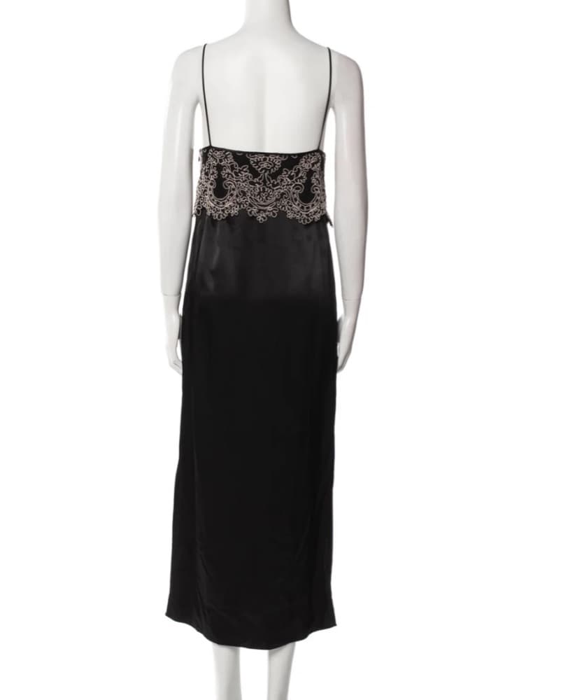 Sandro Long Silk Dress  - Image 3